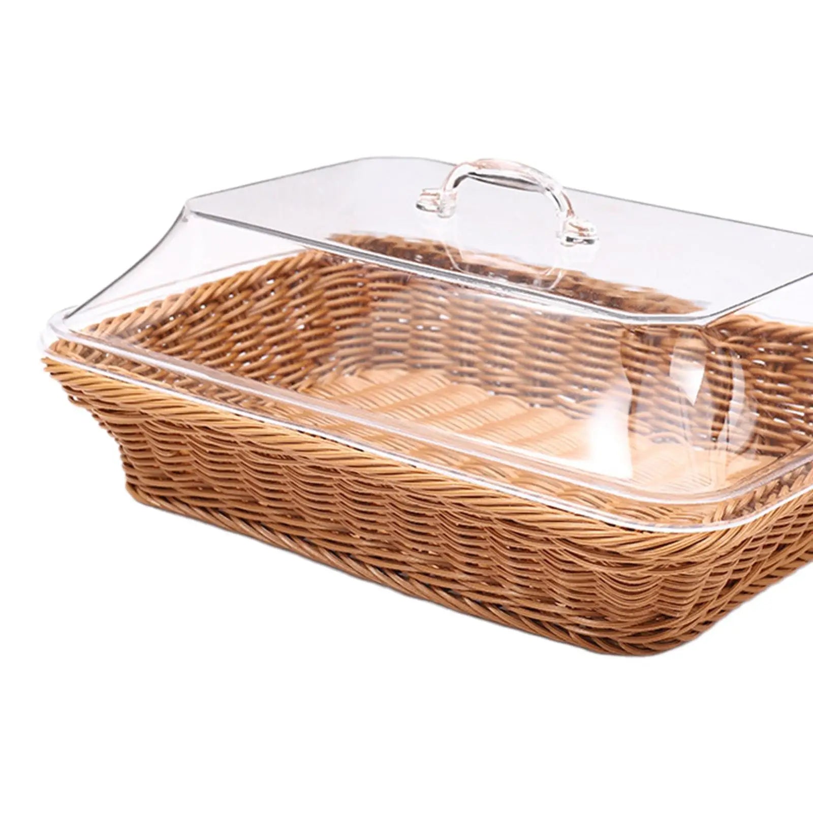 JxBasket tissé avec couvercle, panier de repas, panier de petit-déjeuner, panier en rotin pour salon, camping en plein air, pique-nique 73
