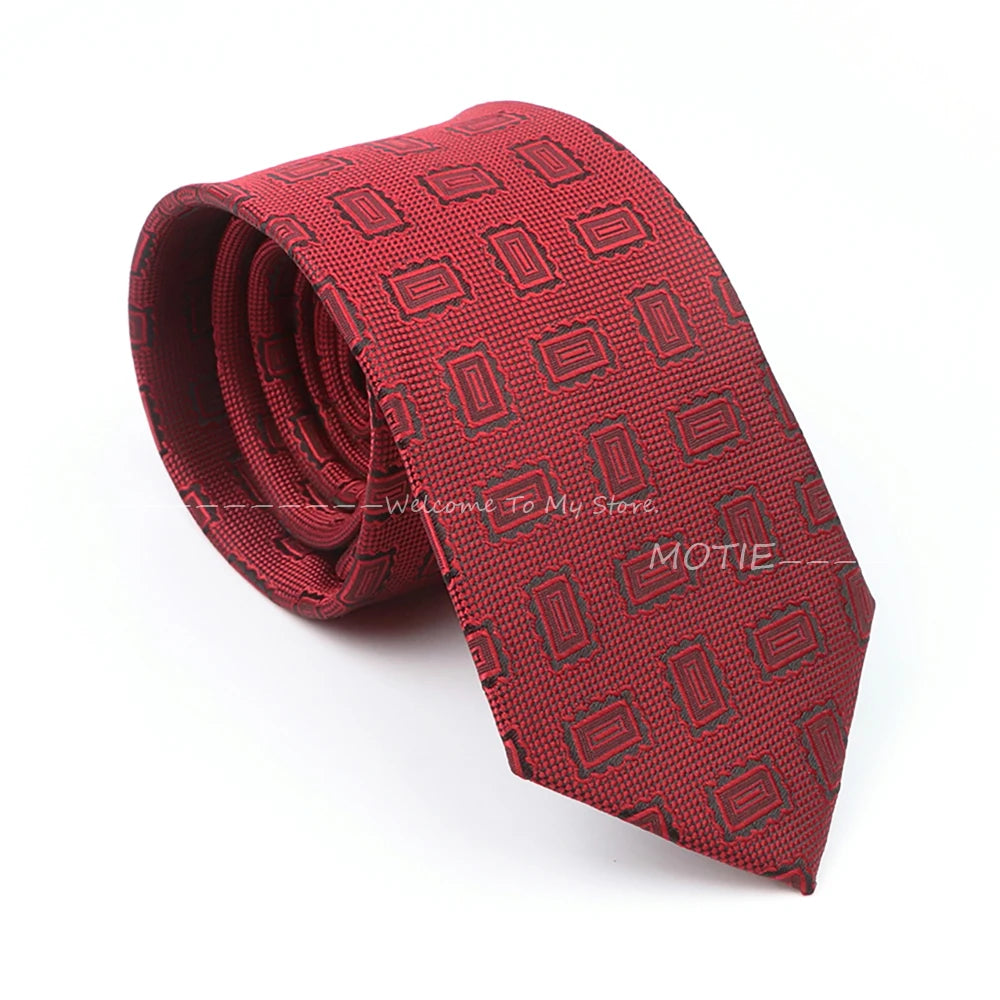 Cravates en polyester rayées gracieusement plaidées cravates rouges bleues cravate pour groupe fête bureau chemise col costume accessoires décoratif