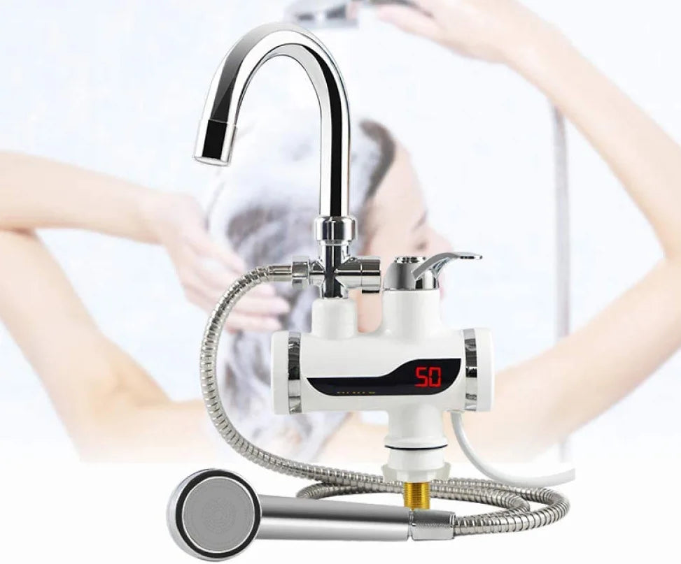 Chauffe-eau sans réservoir robinet douche chauffe-eau instantané robinet électrique chauffage eau chaude instantanée pour cuisine et salle de bain