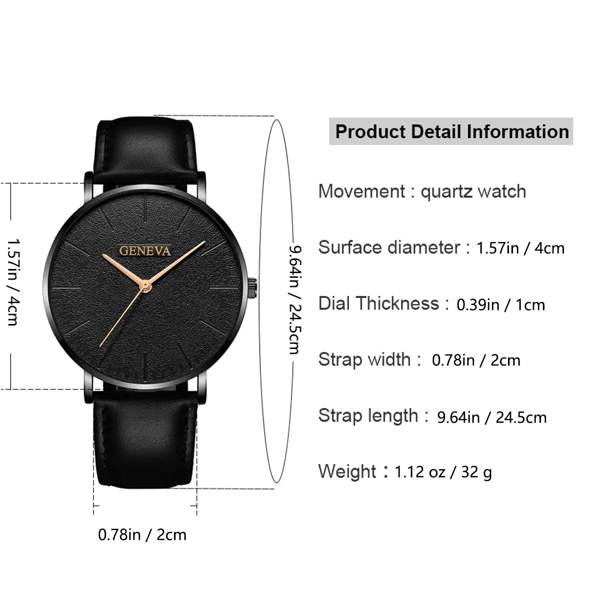 Montre Luxe Bracelet Ensemble Mode Entreprise Marron Cuir Quartz Poignets Montres pour Hommes Coffret Cadeau Relogio Masculino NO BOX
