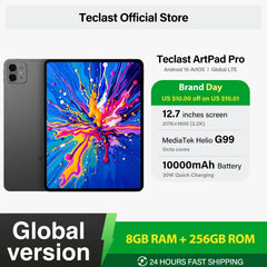 Teclast ArtPad Pro 12.7 "2.2K UHD affichage 20GB RAM (8 + 12 virtuels) 256GB ROM Helio G99 10000mAh 30W Android 15 tablette Global LTE