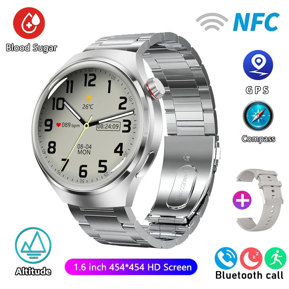 Pour HUAWEI montre Pro GPS NFC montre intelligente hommes 360*360 AMOLED écran fréquence cardiaque Bluetooth appel IP68 étanche homme Smartwatch 2024