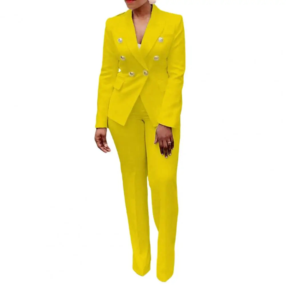 2 pièces/ensemble Blazer pantalon costume à la mode chaud taille haute pour vacances costume veste pantalon ensemble bureau Blazer pantalon ensemble