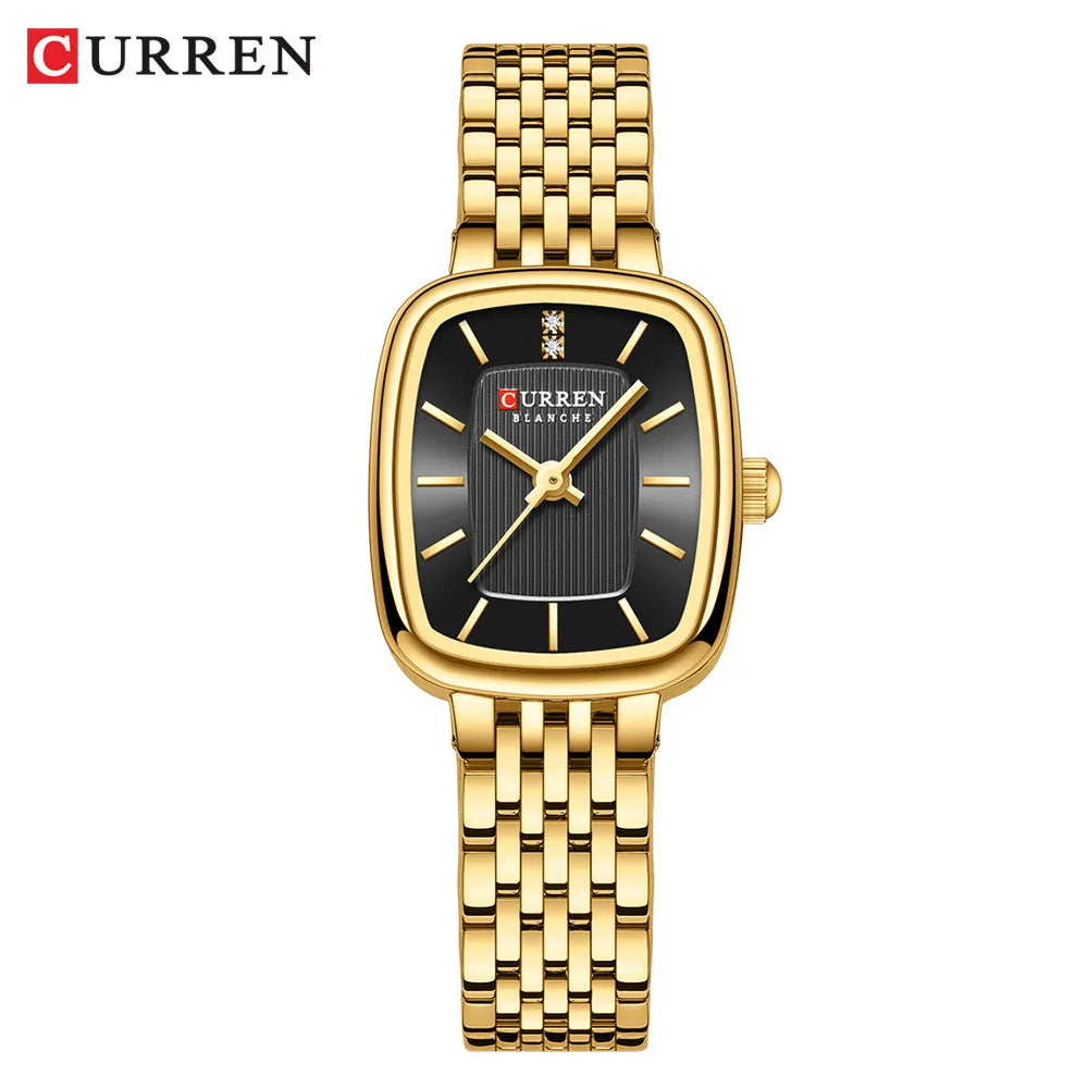 CURREN 9093 mode Quartz femmes montre Simple élégant cadran carré or bracelet en acier inoxydable étanche loisirs affaires montres