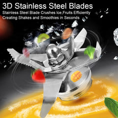 BioloMix – Mini mélangeur pour Smoothie Pro, 1800W, haute puissance, sans BPA, 1,8 l et 0,6 l, double pot, mixeur de cuisine, haute Performance