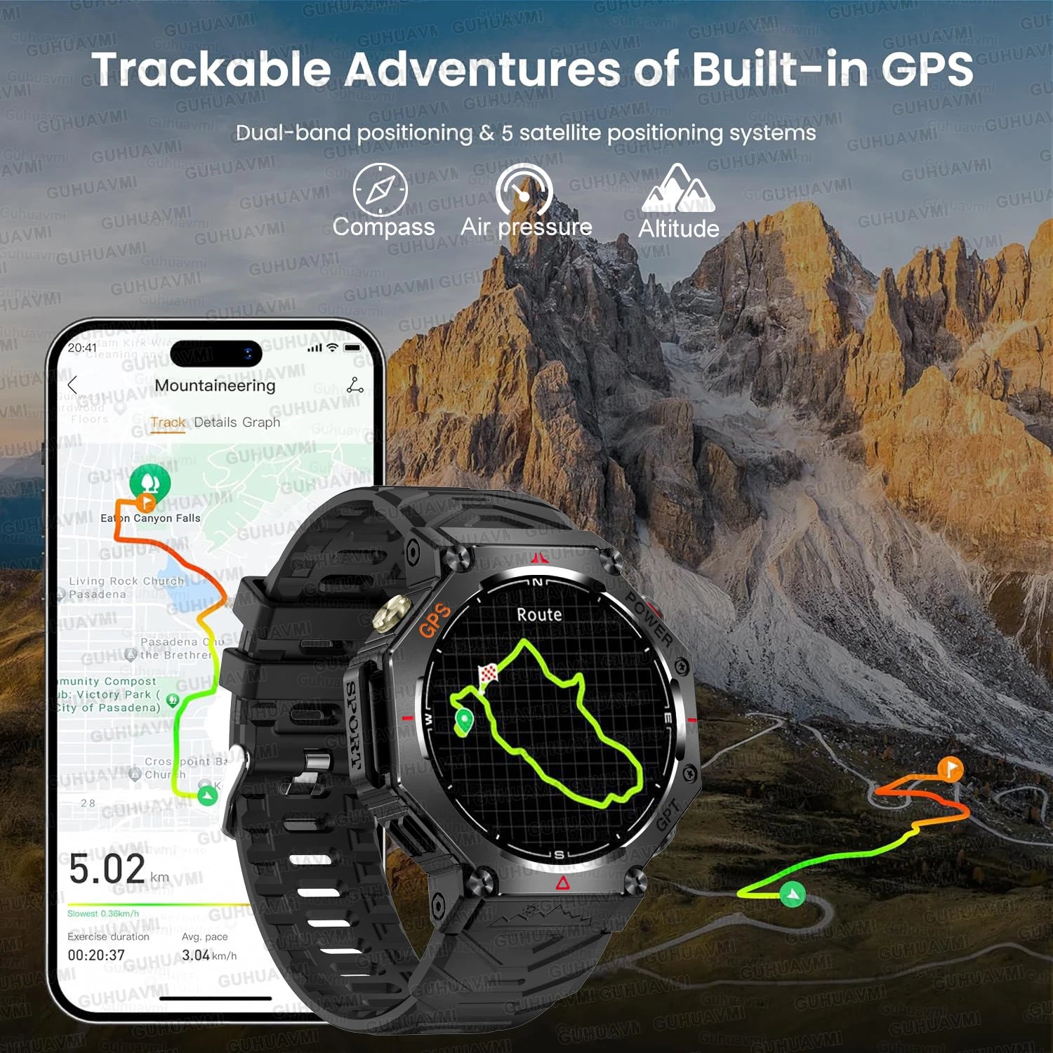Nouveau t-rex 3 Ultra extérieur GPS montre intelligente 5TM étanche intégré double bande GNSS altimètre sport natation hommes montres intelligentes militaires