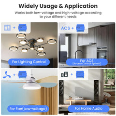 MIUCDA Tuya WiFi/ZigBee Module intelligent, relais de Contact sec DC 24-32 V/AC 100-240 V bricolage relais de disjoncteur universel pour Alexa Google Home