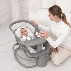 Fauteuil inclinable à bascule pour bébé, musique Bluetooth, chaise à bascule électrique avec télécommande intelligente pour bébé, berceaux confortables pour bébé