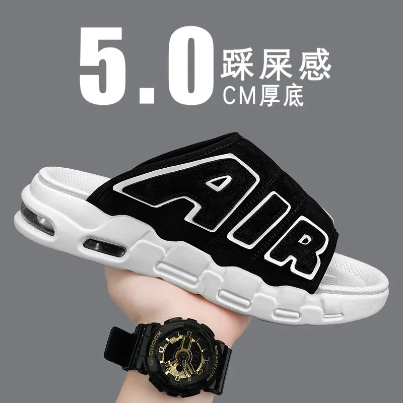 Men's Slippers Air Cushion Design Sandals Summer New PVC Soft Non-slip Men's Sports Slippers for Men Flip Flops Sandalias Hombre