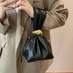 Pochette personnalisée en cuir souple pour femmes, Mini pochette seau plissée de luxe de styliste, sacs de soirée de fête à fermeture éclair latérale de tempérament