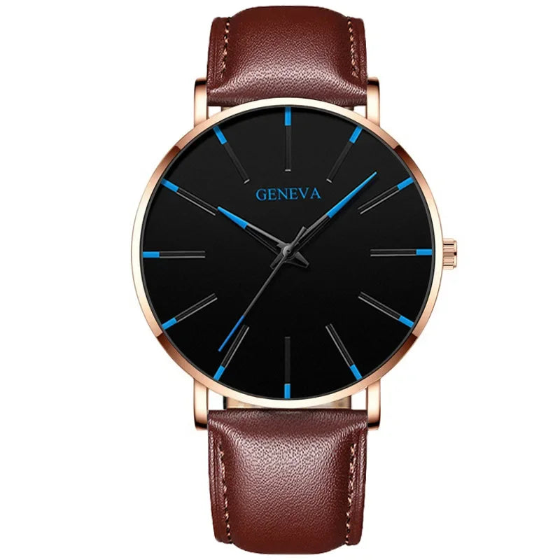 2024 Nouveau Montres de Mode Pour Hommes Luxe Ultra Mince En Acier Inoxydable Bracelet De Quartz Montre En Or Rose Hommes Montre Cadeaux Reloj Hombre