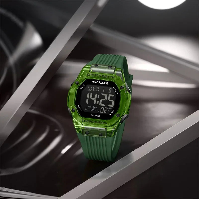 NAVIFORCE NF7113 montre pour hommes mode populaire bracelet en Silicone 5ATM étanche électronique Simple calendrier horloge