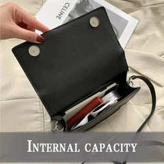 Petit sac à bandoulière en cuir PU pour femme, sac à main à poignée classique, créateur de marque de mode, initié, tendance
