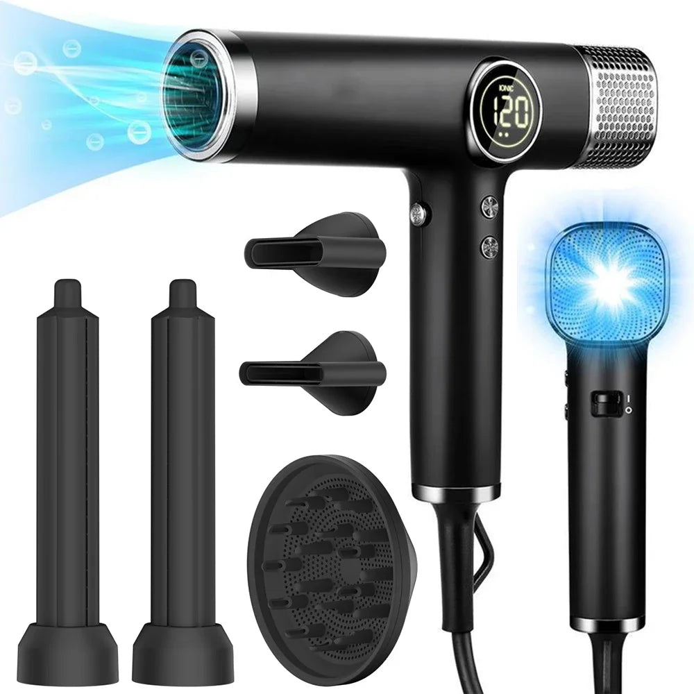 110000 Sèche-cheveux professionnel RPM, sans balais, Ions négatifs, 1800W, puissant, à faible bruit, 5 en 1, pour Salon de coiffure, Airwrap Styler