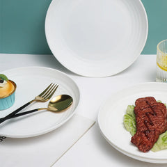 4/16 pièces assiettes en plastique (9 pouces de diamètre) sont réutilisables et adaptées aux cuisines domestiques pour les collations, les collations et les desserts