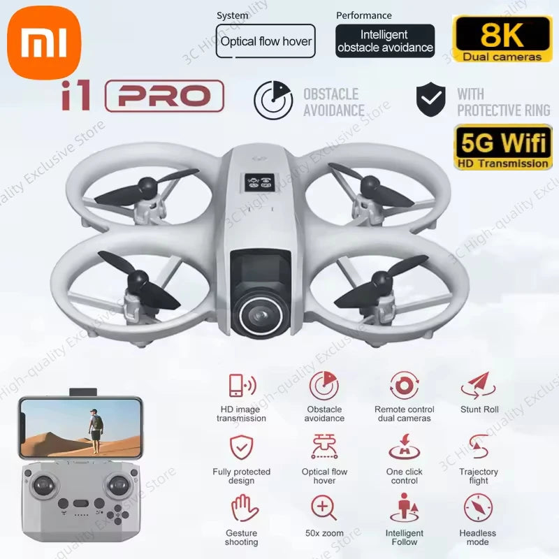 Xiaomi i1PRO Mini Drone 8K HD double caméra aérienne évitement d'obstacles débit optique évitement de vol stationnaire Drone RC à quatre axes 10000M 2025