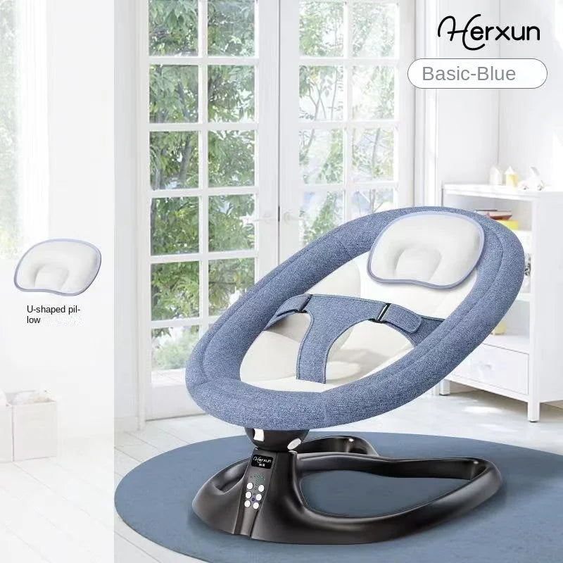 Chaise à bascule électrique Coax Baby God, chaise apaisante pour nouveau-né, berceau de sommeil pour bébé inclinable, lit pouvant s'asseoir et voiler