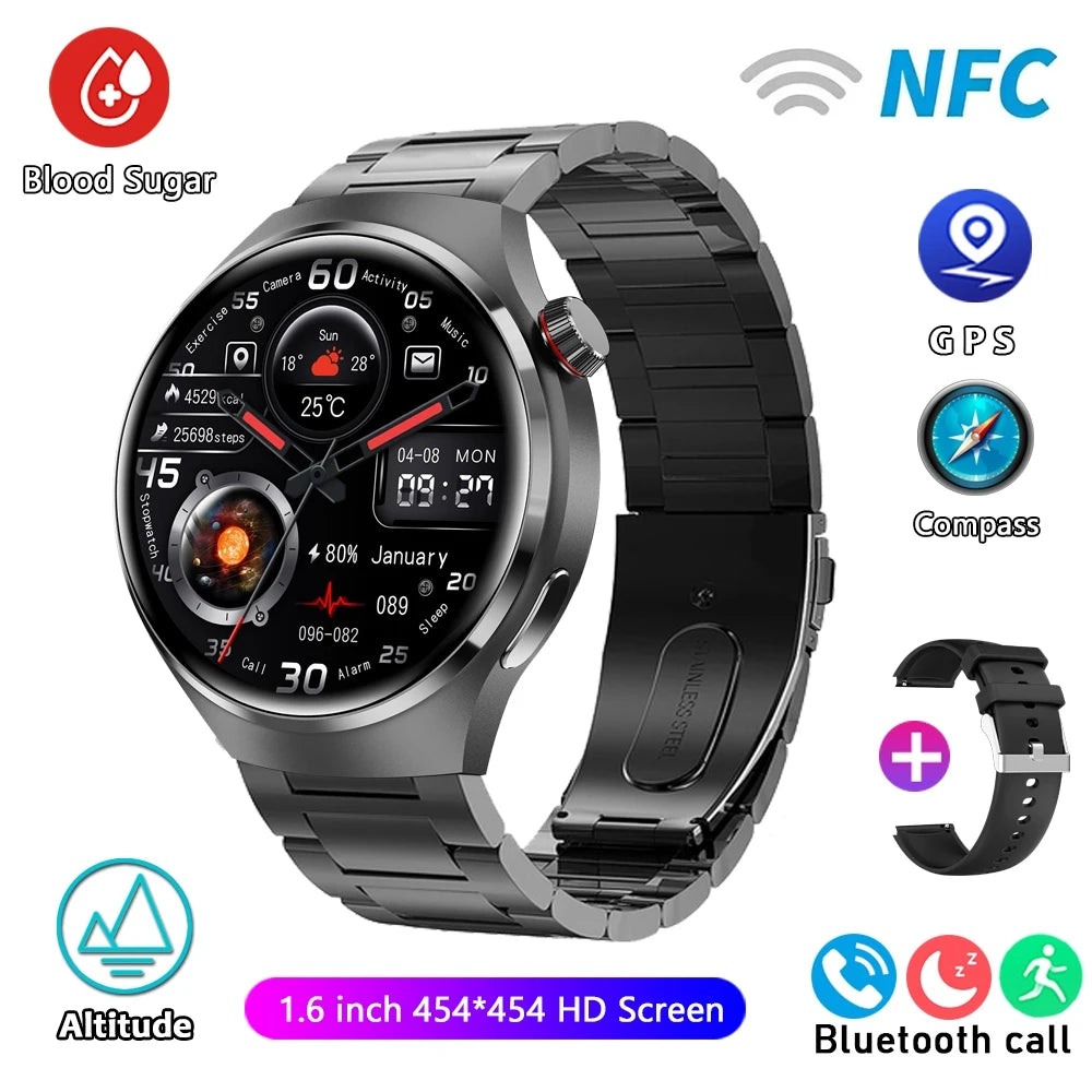 Pour HUAWEI montre Pro GPS NFC montre intelligente hommes 360*360 AMOLED écran fréquence cardiaque Bluetooth appel IP68 étanche homme Smartwatch 2024