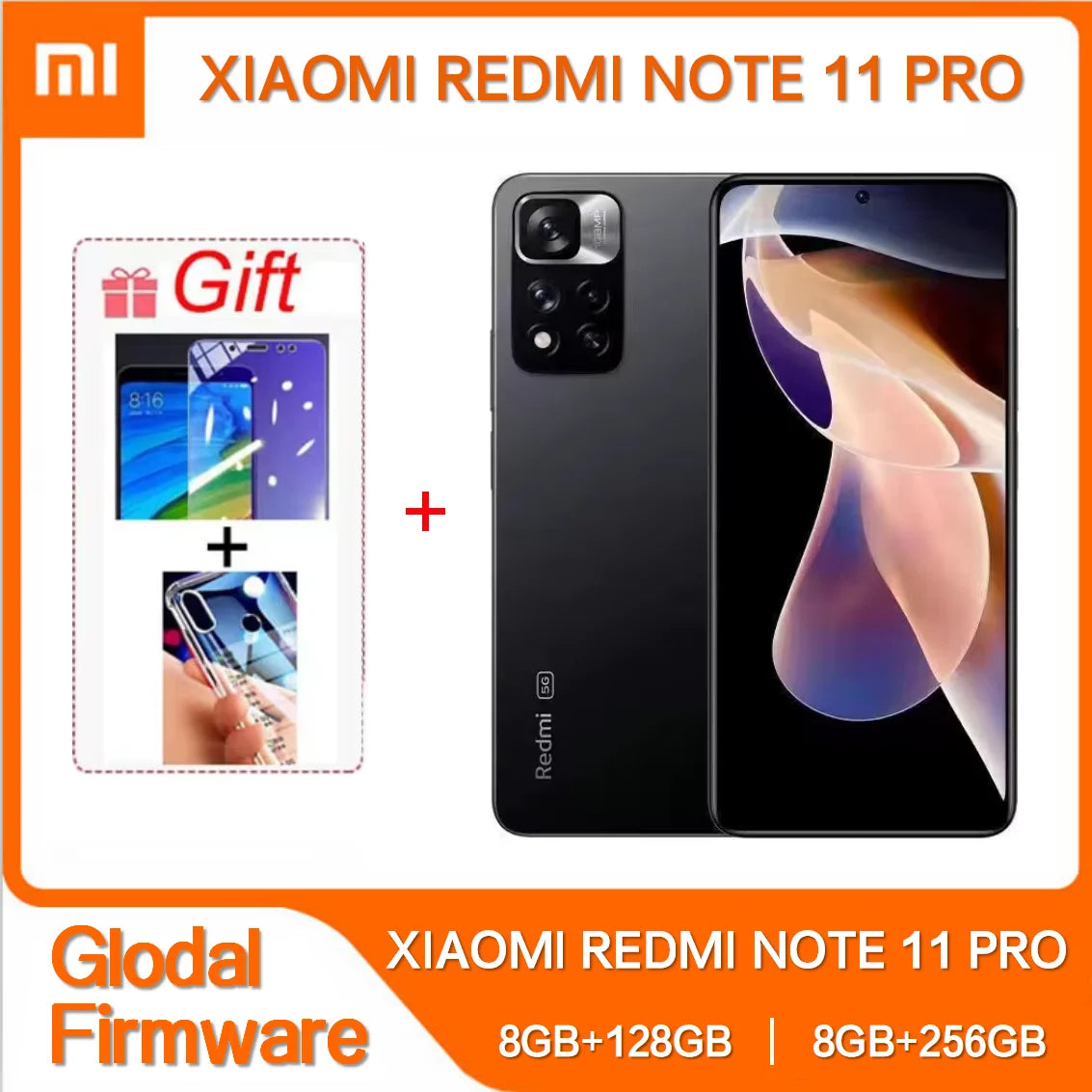 Global Rom Xiaomi Redmi Note 11 Pro 5G Smartphone 8GB 256GB 108MP caméra MTK Helio G96 Octa Core 120Hz affichage NFC