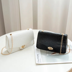 Petit sac messager en cuir noir pour femmes, sac à bandoulière tendance pour dames, sacs à main de luxe simples