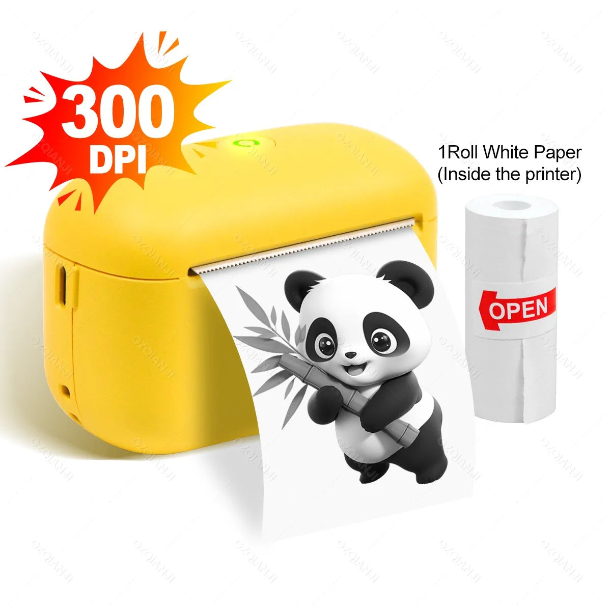 304DPI imprimante thermique de poche Bluetooth Mini imprimante Photo Portable sans fil iOS Android impression et 57mm rouleaux de papier de couleur blanche