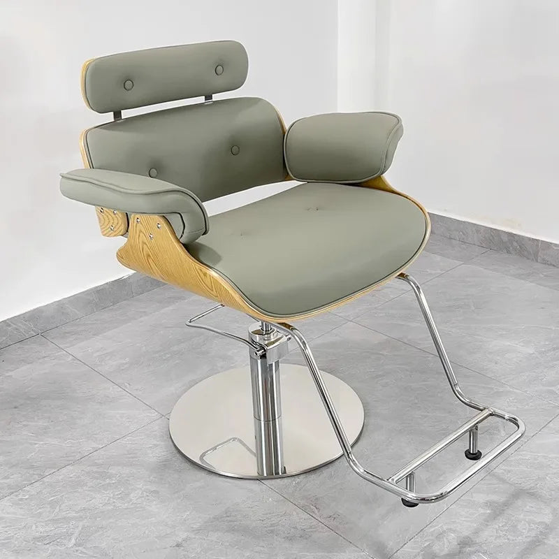 Chaise de barbier de Style industriel, Chaise de Salon en métal robuste, Salon de coupe de cheveux, Studio de beauté, meubles de Salon à hauteur réglable