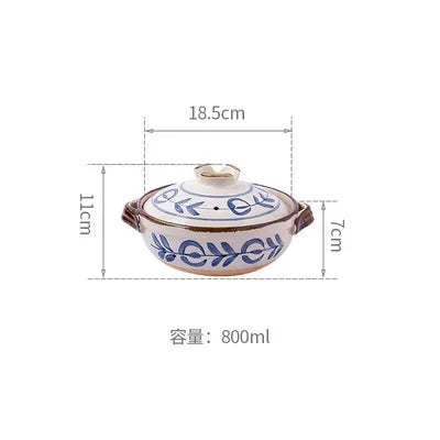 Casserole en céramique de Style japonais, petite casserole noire en argile, ustensiles de cuisine pour la maison, fournitures de cuisine, casserole à soupe, 1 pièces