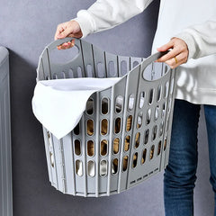 Panier à linge pliable avec support mural, panier à vêtements pliable et étanche, organisateur permettant de gagner de l'espace pour salle de bain, rangement, chambre à coucher