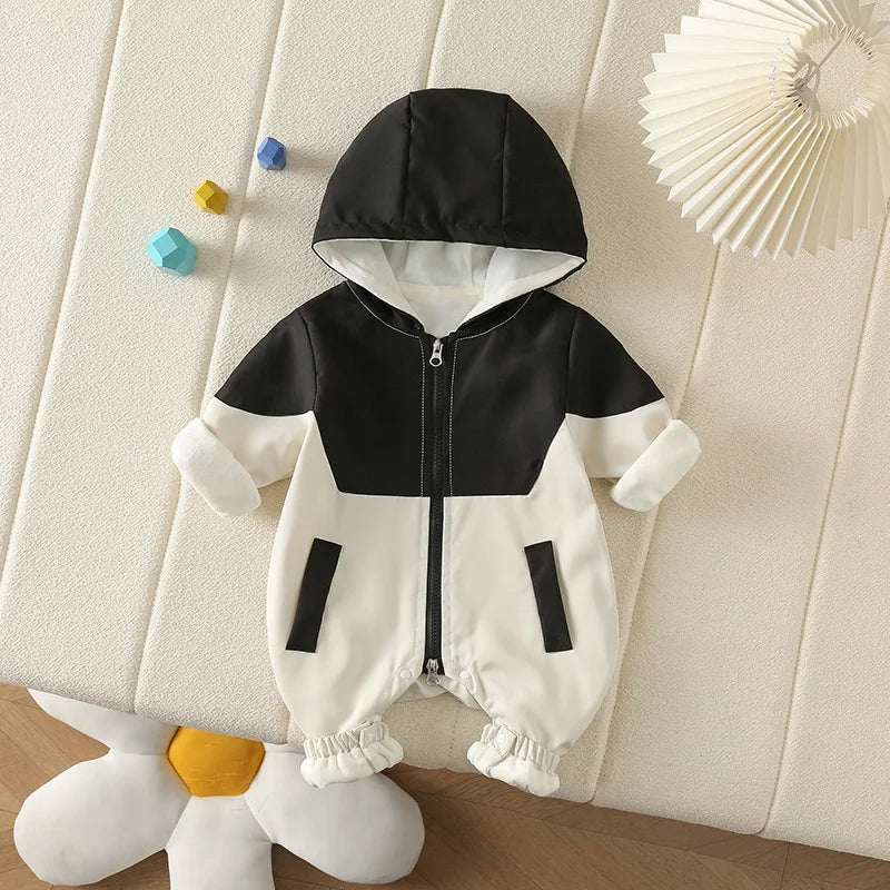 IYEAL-Sweat à capuche pour bébé garçon, combinaison Stormtrooper, manteau d'épissage, beau document, édition coréenne, sourire, nouveau, automne et hiver