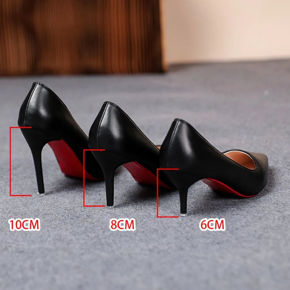 Talons hauts Sexy et à la mode pour femmes, talons hauts fins noirs à bouche peu profonde pour femmes, tailles 34 à 43, printemps et automne 2024