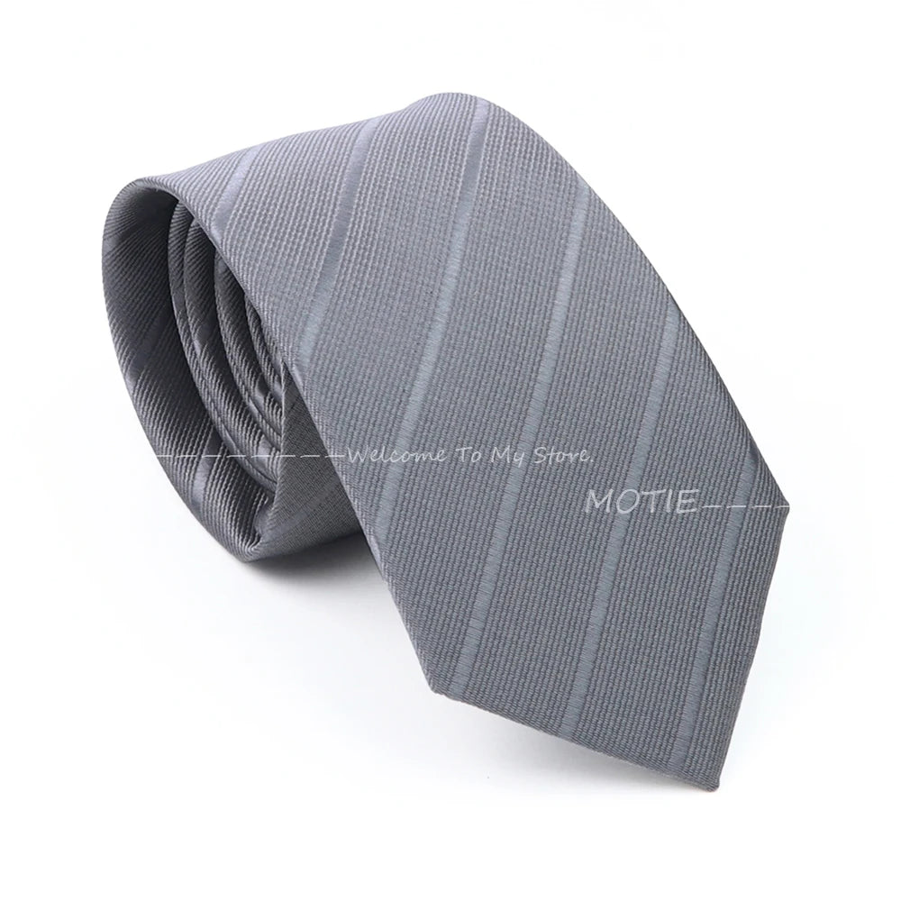 Cravates en polyester rayées gracieusement plaidées cravates rouges bleues cravate pour groupe fête bureau chemise col costume accessoires décoratif