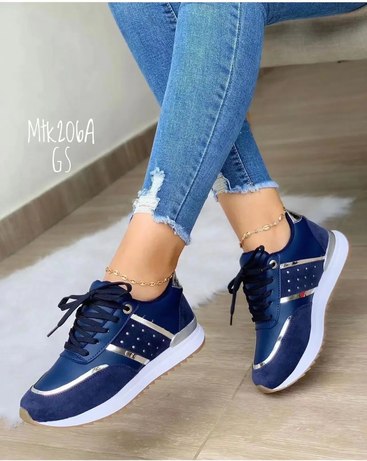 2023 Femmes Baskets Plateforme Chaussures Cuir Patchwork Casual Sport Chaussures Dames Extérieur Running Vulcanisé Chaussures Zapatillas Mujer