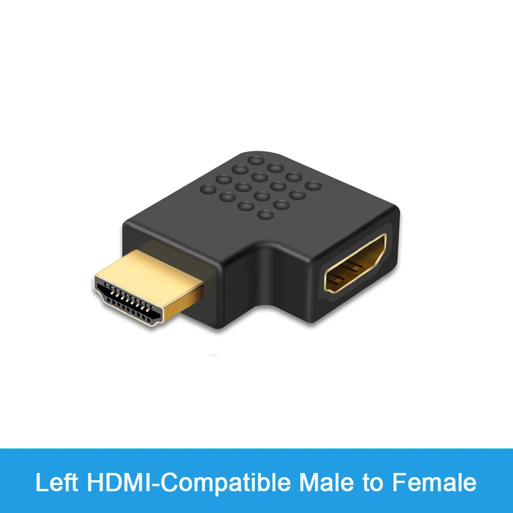 Adaptateur Compatible HDMI, convertisseur mâle à femelle à Angle droit de 90 à 270 degrés, connecteur HD 4K, prolongateur Mini/Micro Compatible HDMI