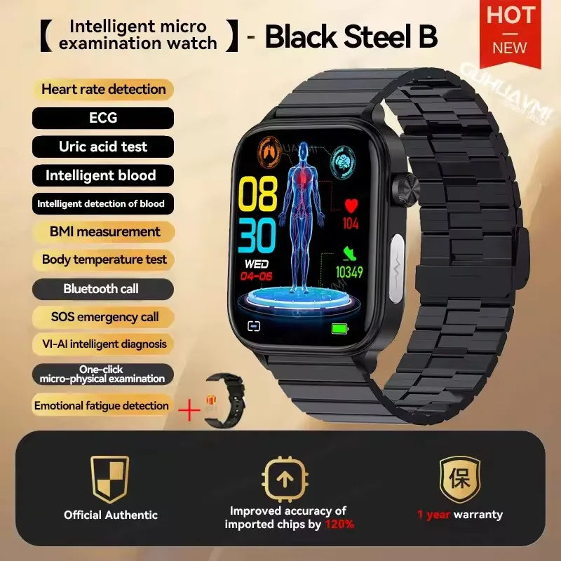 2025New moniteur de santé montre intelligente femmes analyse ECG pression artérielle piste Menstruelle appel BT 1.39 pouces écran Smartwatch dames