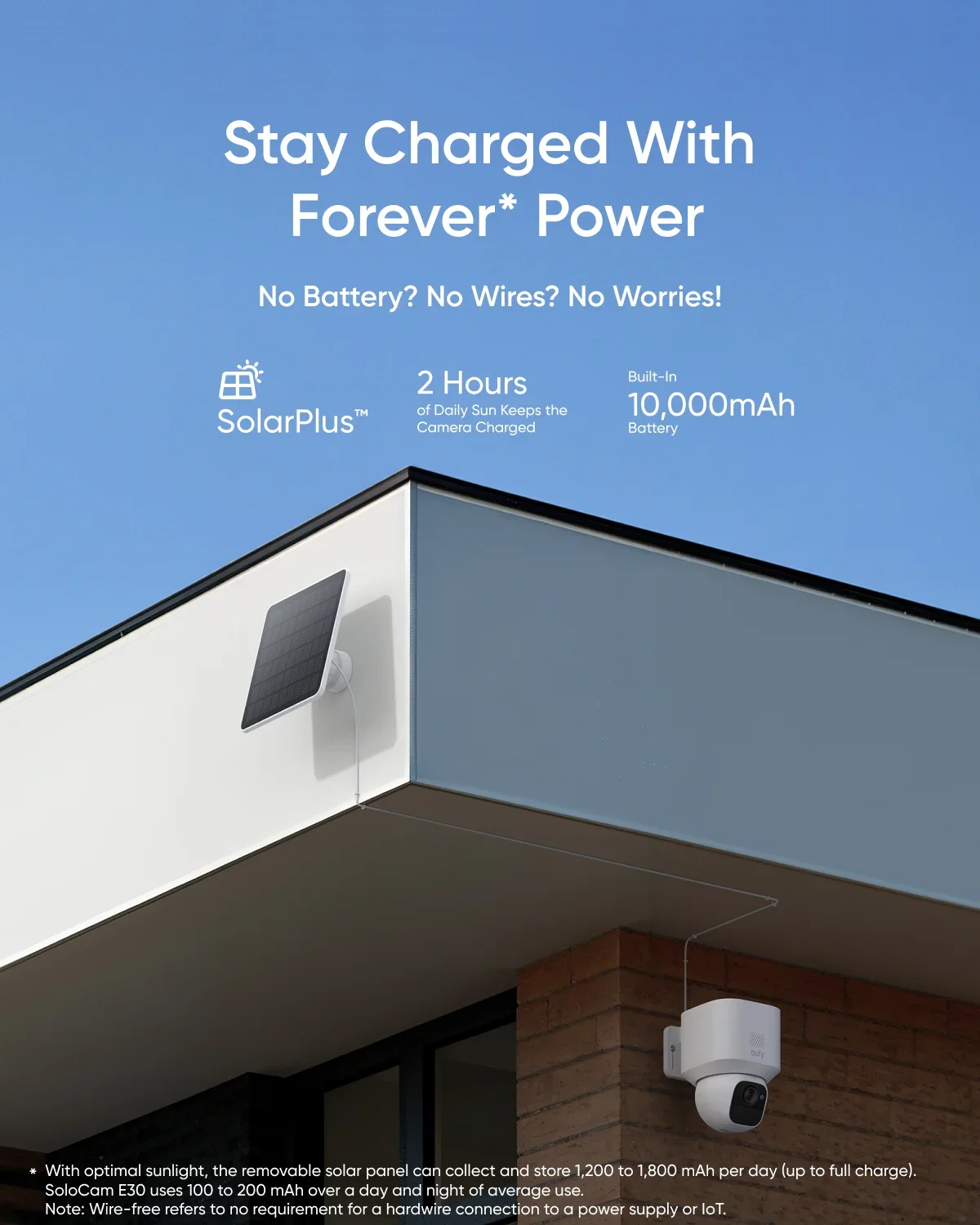 eufy Sécurité eufy SoloCam E30 à énergie solaire 360 °   Pan AI Tracking Caméras de sécurité de clarté 2K Caméra extérieure sans fil