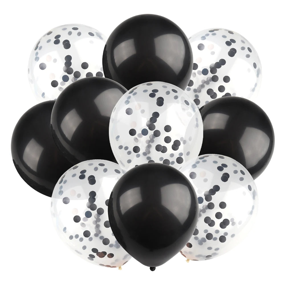Ballons métalliques en forme d'étoile et de cœur, 14 pièces, ensemble de confettis or rouge bleu rose pour joyeux anniversaire, réception-cadeau pour bébé, mariage