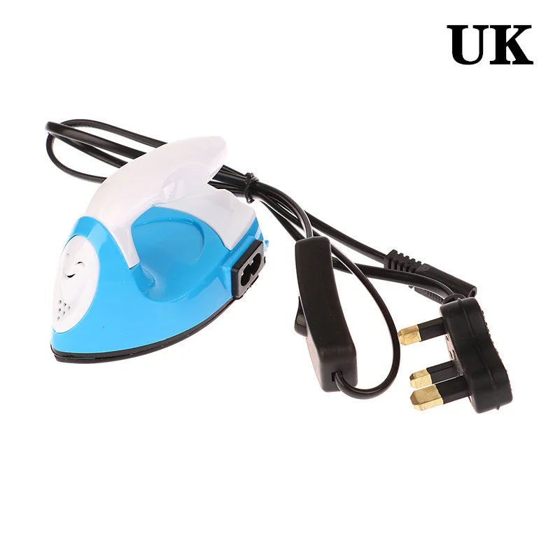 Mini fer à repasser électrique artisanal, portable, pratique, presse à chaud, bricolage, petit fer pour repasser les vêtements, appareils de lessive, prise EU, US