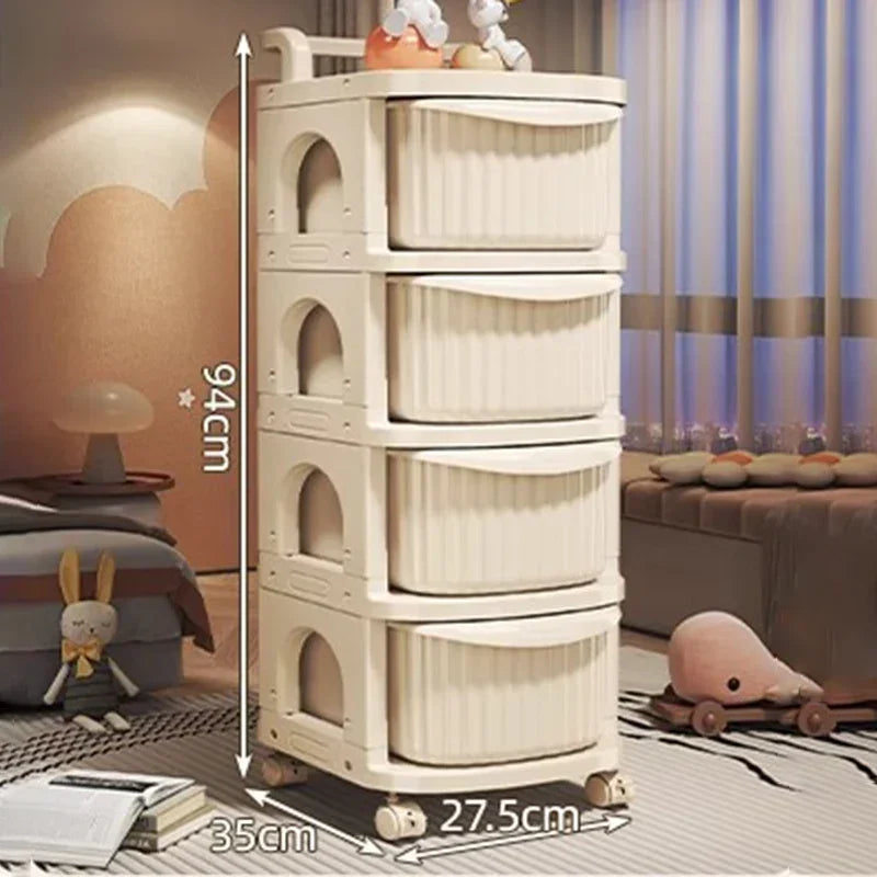 Tiroirs de rangement multicouches, chariot organisateur de chambre à coucher avec roulettes, étagère de rangement pour bébé, supports amovibles pour la maison