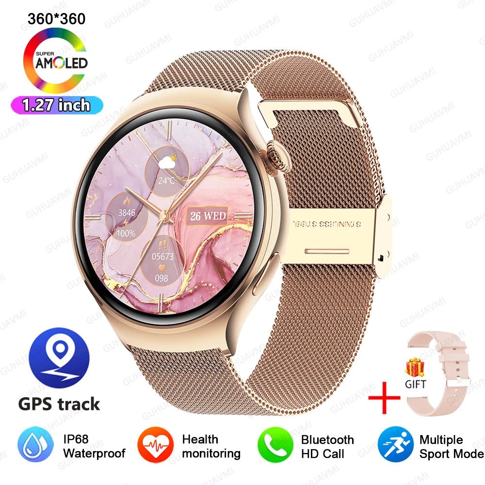 Montre connectée pour femmes, écran AMOLED HD, GPS, fréquence cardiaque, appel Bluetooth, étanche, pour l'extérieur, pour Xiaomi Ultra, nouvelle collection 2025