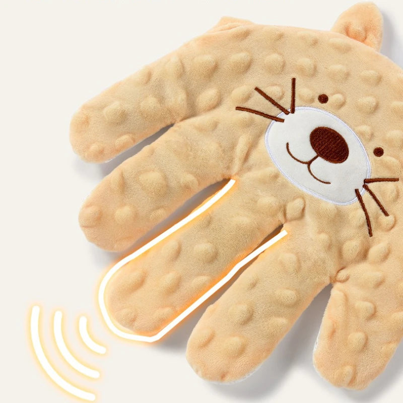 Oreiller de paume apaisant pour bébé ours mignon, avec télécommande, motif de main automatique pour aide au sommeil, gant de main, oreiller électrique pour bébé