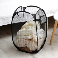 Grand panier de tri de linge sale pliable, cadre de lavage, sac de rangement en maille pour gril, organisateurs de lessive, poudres de stockage, E27