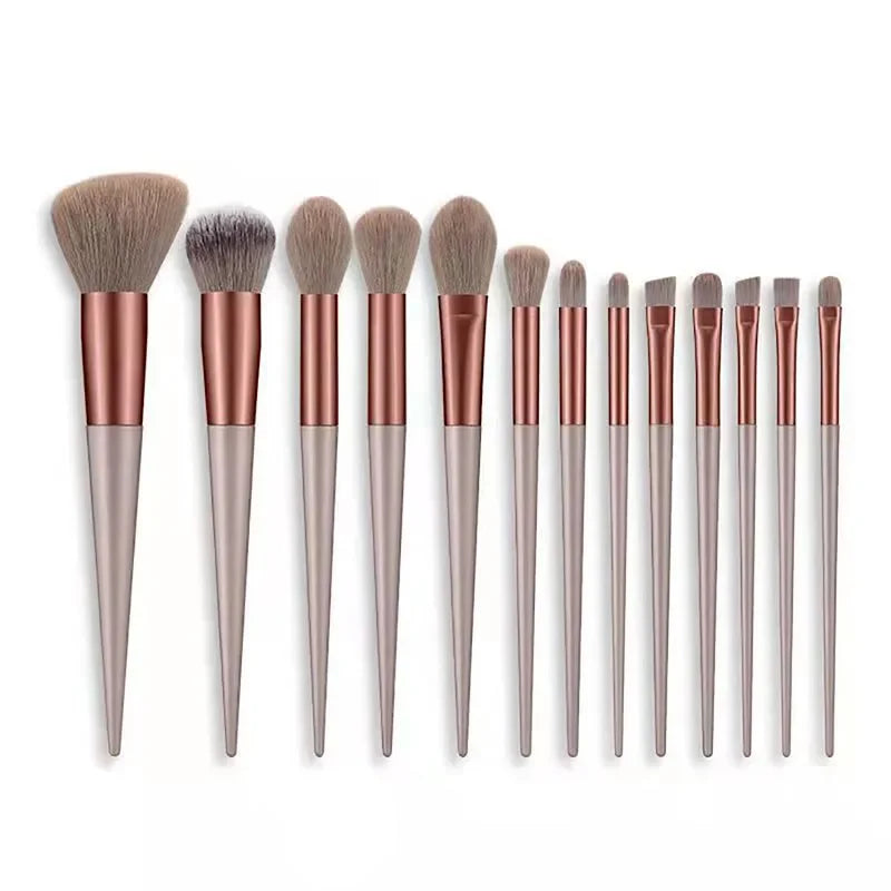 Ensemble de pinceaux de maquillage doux et moelleux, 13 pièces, pour fond de teint, Blush, poudre, fard à paupières, mélange Kabuki, outil de beauté