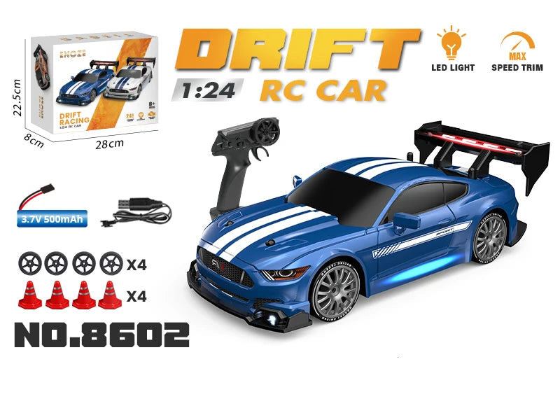 1:24 haute vitesse RC dérive voiture 2.4G 4WD télécommande Mini voiture de course compétition voiture de course jouet pour les enfants