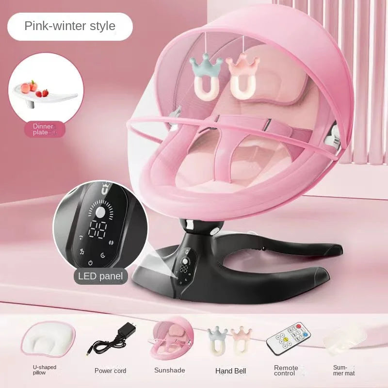 Chaise à bascule électrique Coax Baby God, chaise apaisante pour nouveau-né, berceau de sommeil pour bébé inclinable, lit pouvant s'asseoir et voiler