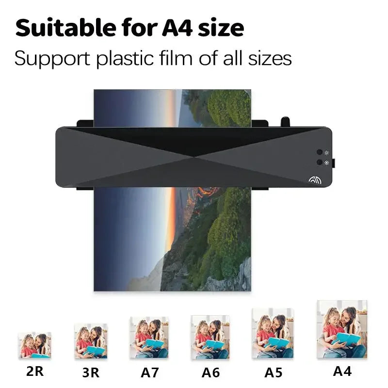 Machine à plastifier à chaud et à froid A4, pour bureau thermique professionnel, pour documents, photos, emballage Blister, rouleau de Film plastique