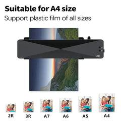 Machine à plastifier à chaud et à froid A4, pour bureau thermique professionnel, pour documents, photos, emballage Blister, rouleau de Film plastique