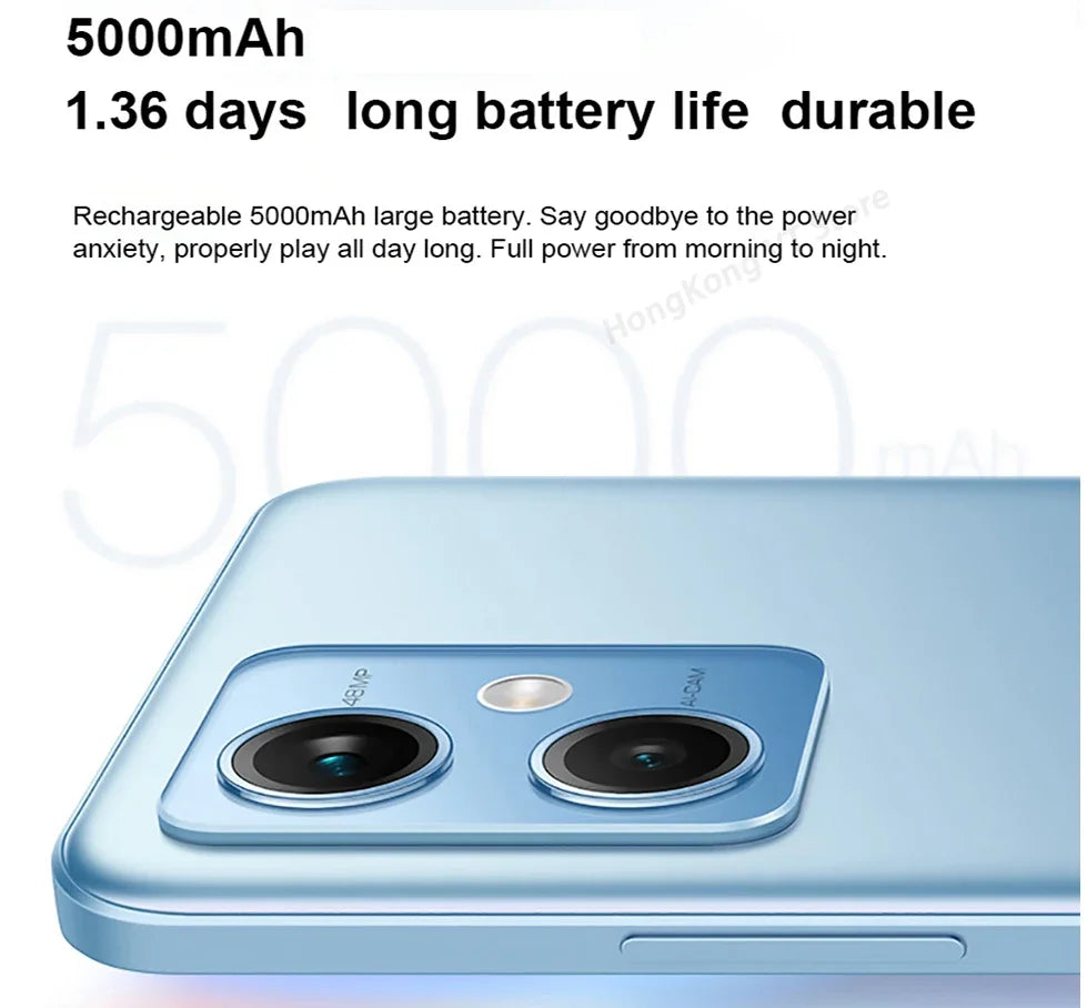 Global Rom Xiaomi Redmi Note 12 5G Smartphone 128GB/256GB 6.67 ''écran doré 120Hz Snapdragon 4 Gen1 48MP double caméra 33W utilisé