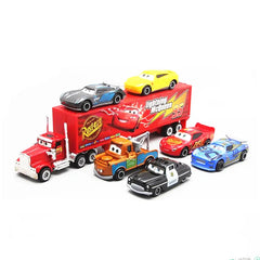 6-7 pièces ensemble Disney Pixar voiture 3 2 1 foudre Mcqueen camion Mack Jackson tempête moulé sous pression en métal voiture de course dinoco racer jouet garçon cadeau