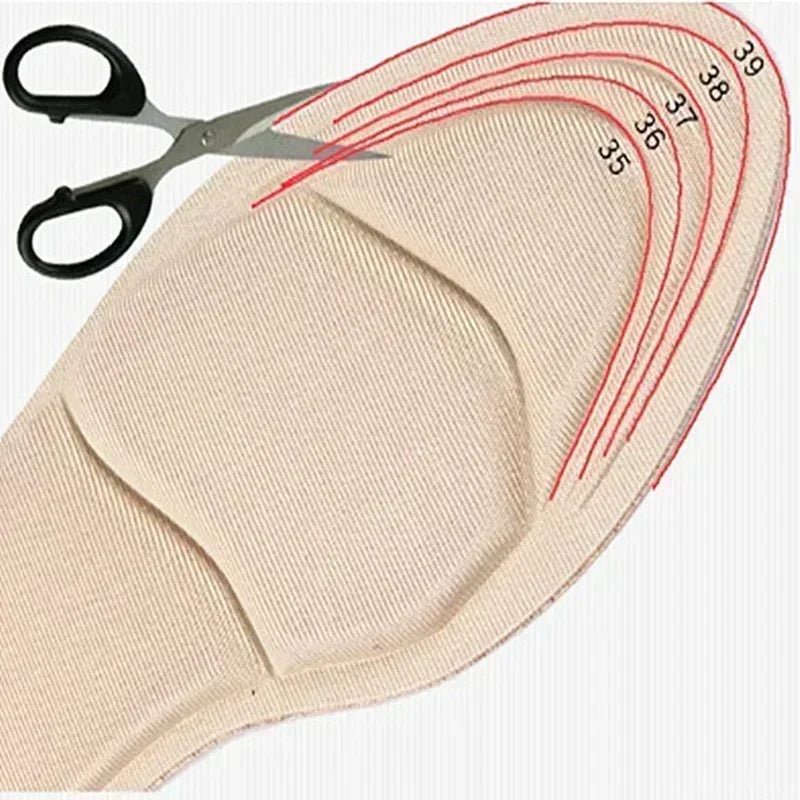 Semelles intérieures en mousse à mémoire de forme 7D pour femmes, chaussures à talons hauts 2 en 1, semelle intérieure antidérapante découpable, confortables et respirantes, coussinets de chaussures de Massage des pied