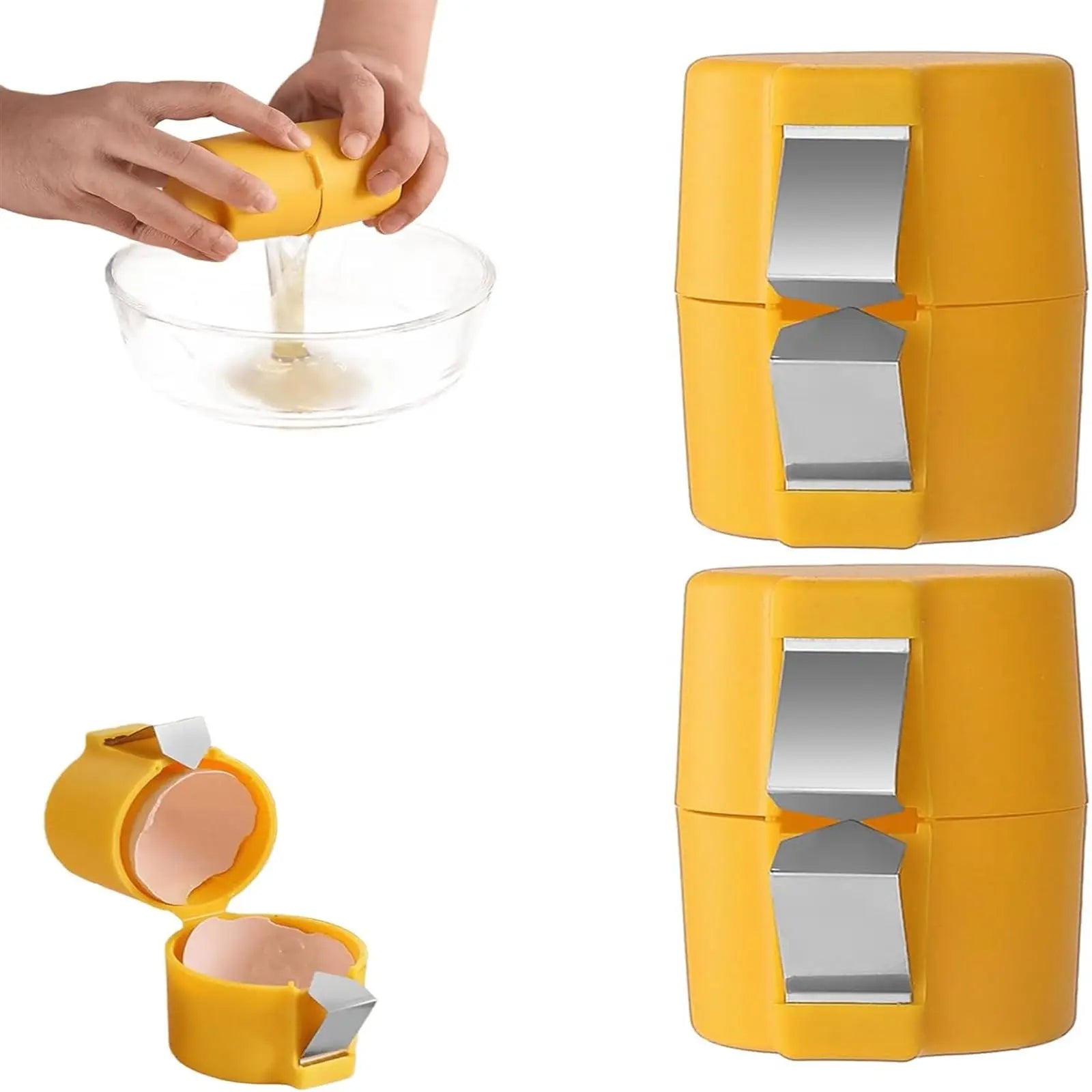1/2pcs Egg Shell Opener Egg Cracker for Raw Eggs Hard Boiled Egg Peeler Egg Cube Egg Separator Handheld Tool Kitchen Gadgets